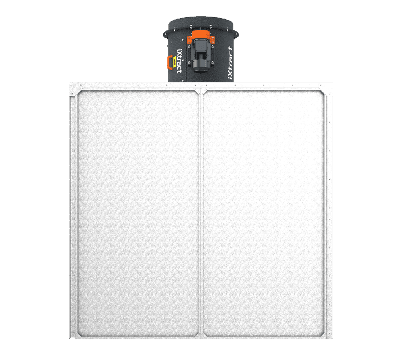 iXtract Dry-back Spray Booth with Bench - Back