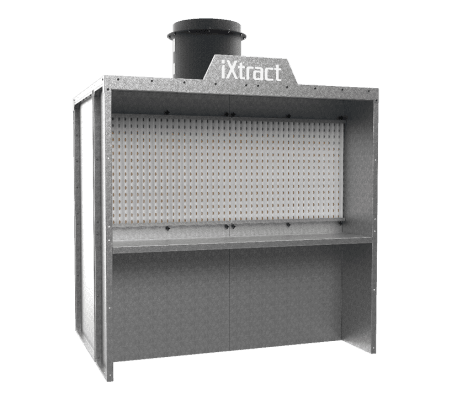iXtract Dry-back Spray Booth with Bench - DBS-B-2.2 - Left