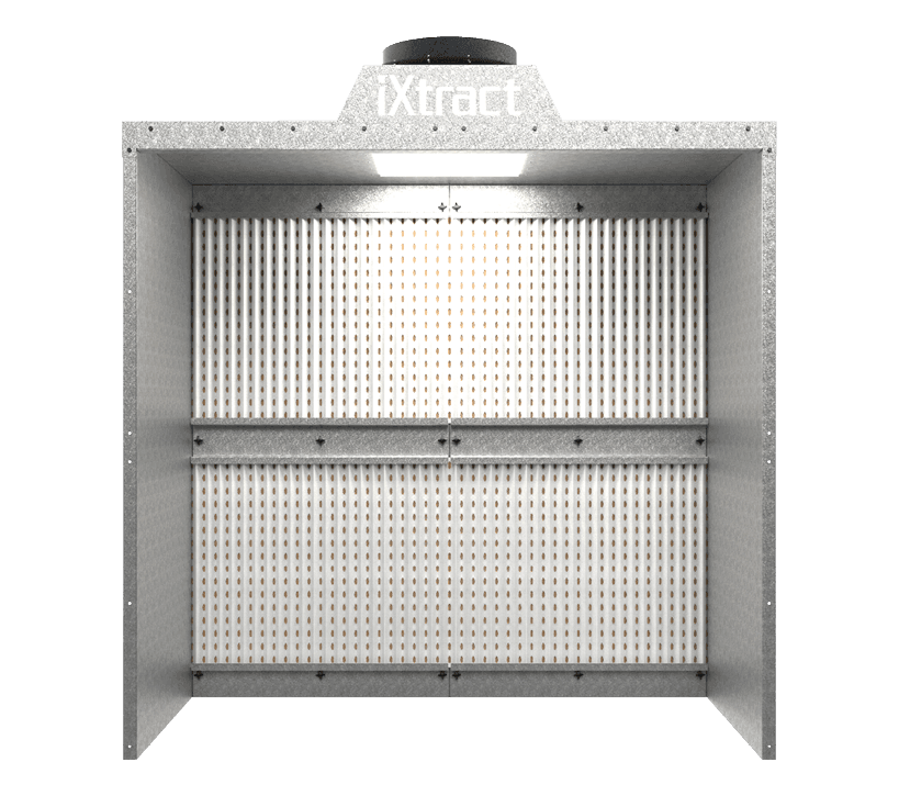 iXtract Dry-back Spray Booth with Canopy - Front