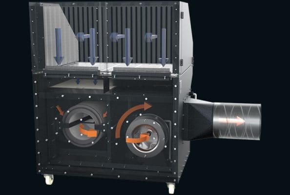 iXtract Enclosed Integrated Downdraught Bench - Operation
