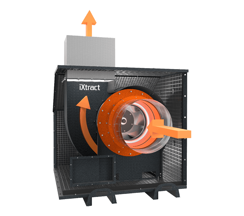 iXtract Acoustic Box - Air Flow Diagram