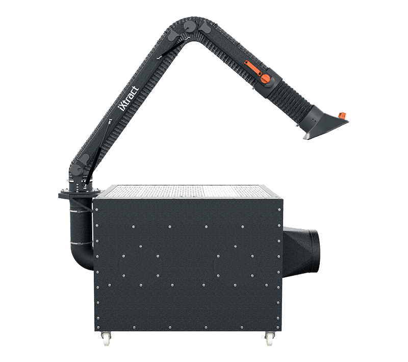 iXtract Downdraught Bench With Fan + Extraction Arm - Back