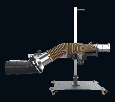 iXtract Twin Mobile Exhaust Trolley - TMT-100 - Right Side