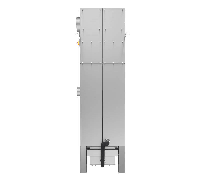 iXtract Compact Vertical Stainless Steel Reverse Pulse Filter Unit With Integrated Fan - Back