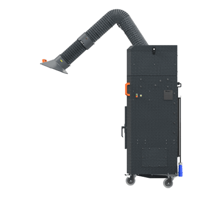 iXtract Compact Mobile Oil Mist Filter Unit With Extraction Arm - Right Side