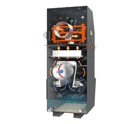 iXtract GRP Wet Collectors - Air Flow Diagram