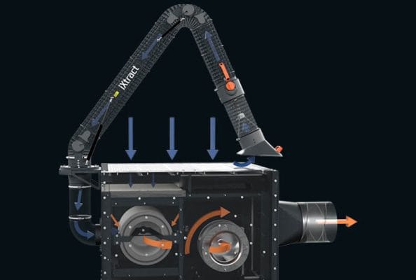 iXtract Integrated Extraction Arm Downdraught Bench - Operation
