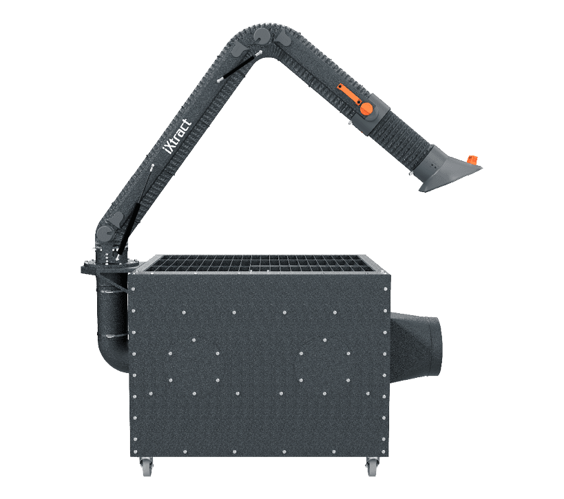 iXtract Integrated Extraction Arm Plasma Cutting Downdraught Bench - Back