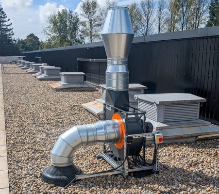 iXtract F-Series Centrifugal Fan - Roof Installation